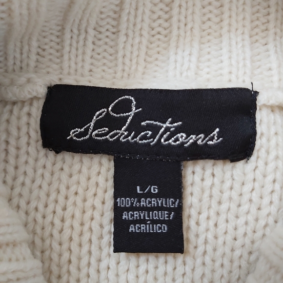 Seductions Beige Knitted Sweater Dress - Picture 8 of 10